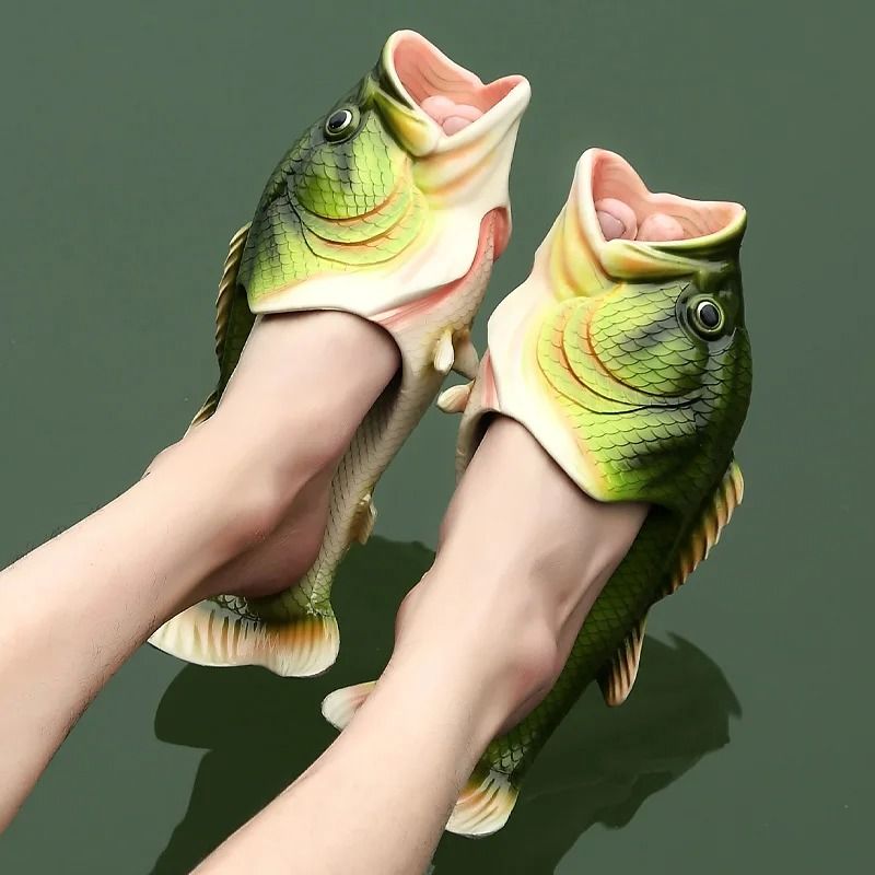 Unisex Funny Beach Slippers Designer Fish Summer Slides 10