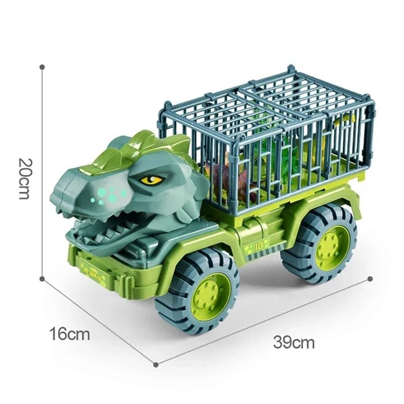 Dinosaur Truck Toy Transport Carrier With T Rex Model For Kids 10