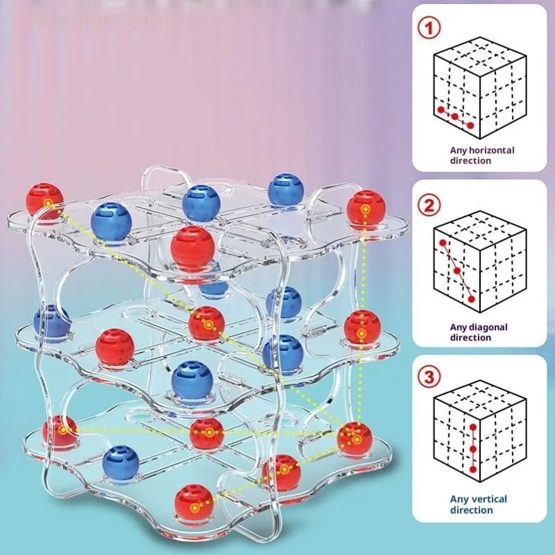 Interactive 3D Tic Tac Toe Strategy Board Game For Kids And Family 2