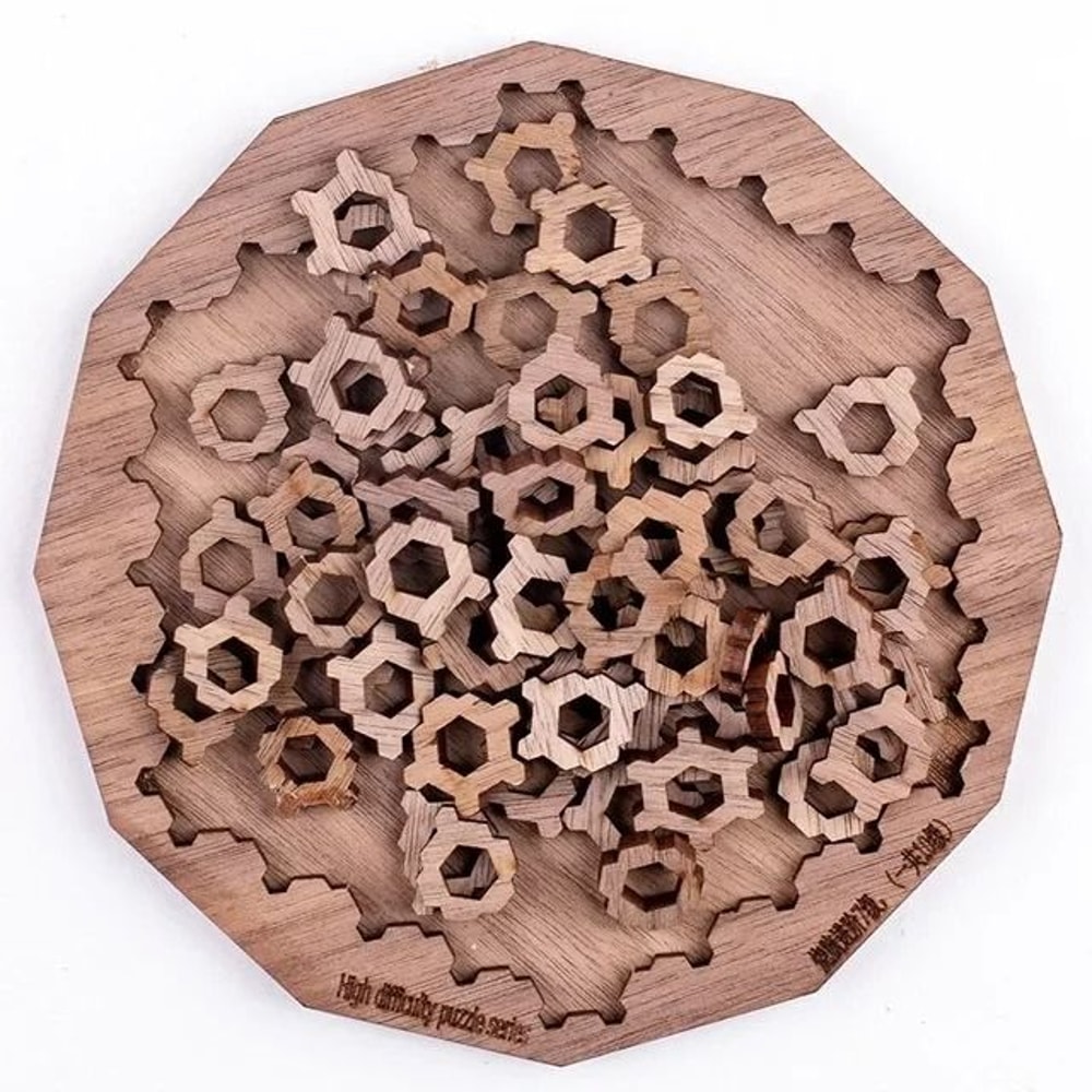 Impossible Wooden Puzzle For Adults 3D Brain Teaser Game 3