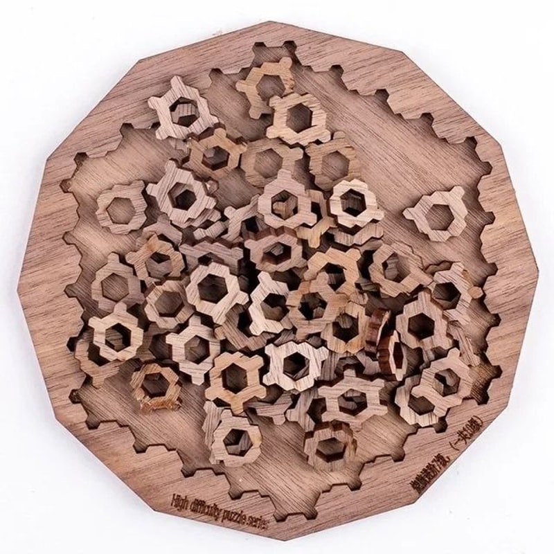 Impossible Wooden Puzzle For Adults 3D Brain Teaser Game 3