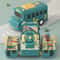Toddler School Bus Toy With Steering Wheel Sound And Light 1