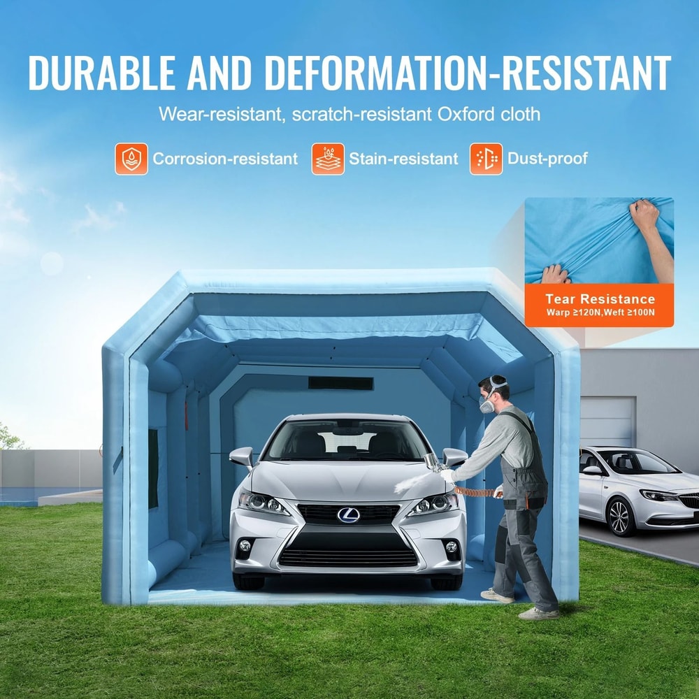 SucceBuy Inflatable Paint Booth Portable Car Spray Booth With Air Filtration 2