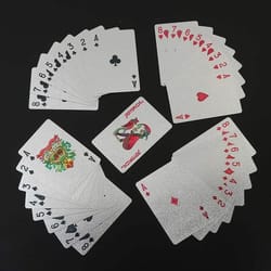 silver foil playing cards waterproof luxury poker deck