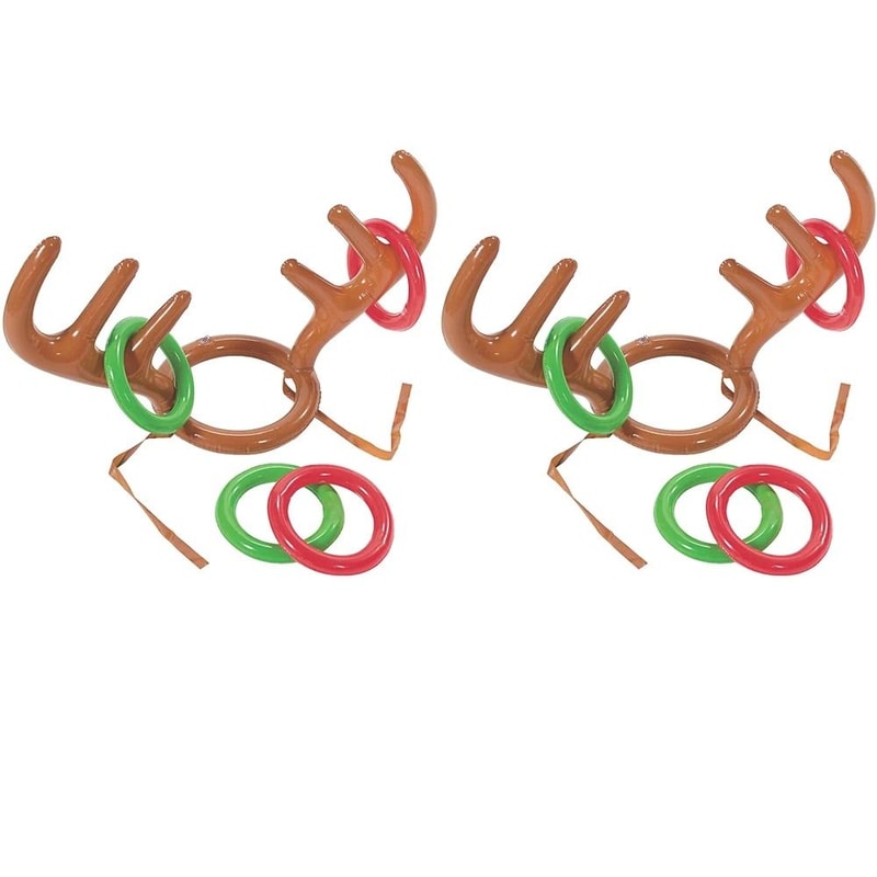 Christmas Inflatable Reindeer Antler Ring Toss Game Set 2