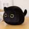 Kawaii Black Cat Plush Doll Mini Round Stuffed Toy Keychain 6