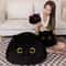 Kawaii Black Cat Plush Doll Mini Round Stuffed Toy Keychain 7