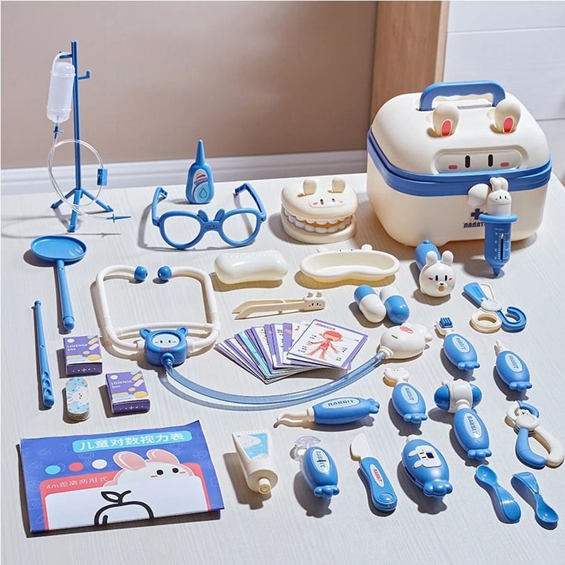 Kids Doctor Play Set Medical Kit Toy With Stethoscope And Dentist Tools 3