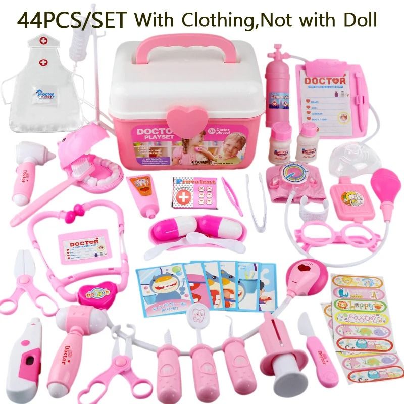 Kids Doctor Play Set Medical Kit Toy With Stethoscope And Dentist Tools 1
