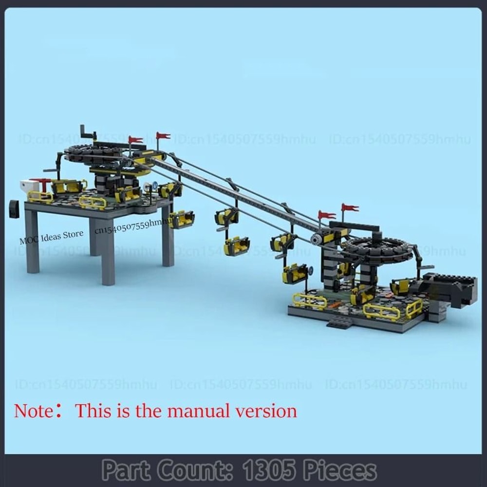 GBC Chairlift Motorized Building Block STEM Engineering Kit 2