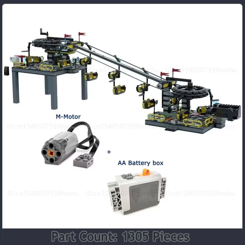 GBC Chairlift Motorized Building Block STEM Engineering Kit 3