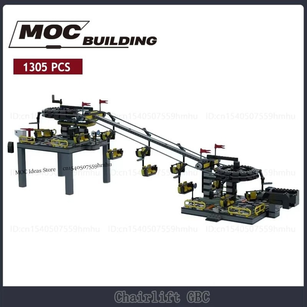 GBC Chairlift Motorized Building Block STEM Engineering Kit 0