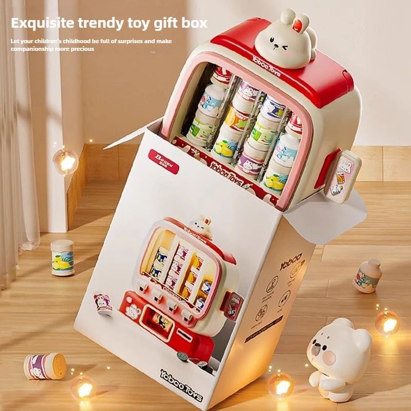 Kids Vending Machine Toy Coin Operated Mini Drink Dispenser 5