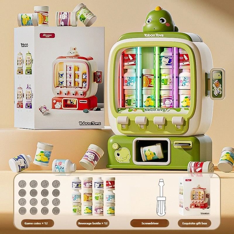 Kids Vending Machine Toy Coin Operated Mini Drink Dispenser 1