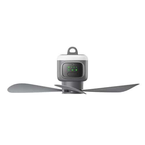 12000mAh Portable Camping Ceiling Fan with LED Light and Remote