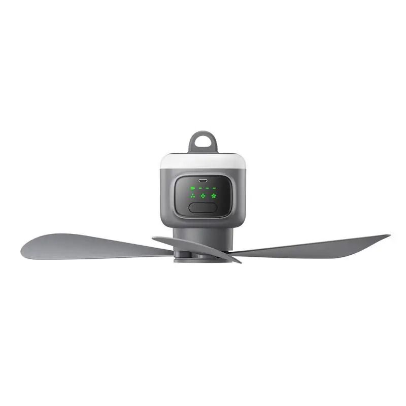 12000mAh Portable Camping Ceiling Fan With LED Light And Remote 0