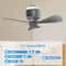 12000mAh Portable Camping Ceiling Fan With LED Light And Remote 2