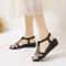 Women Wedge Sandals Boho Platform Peep Toe Rhinestone Summer Shoes 3