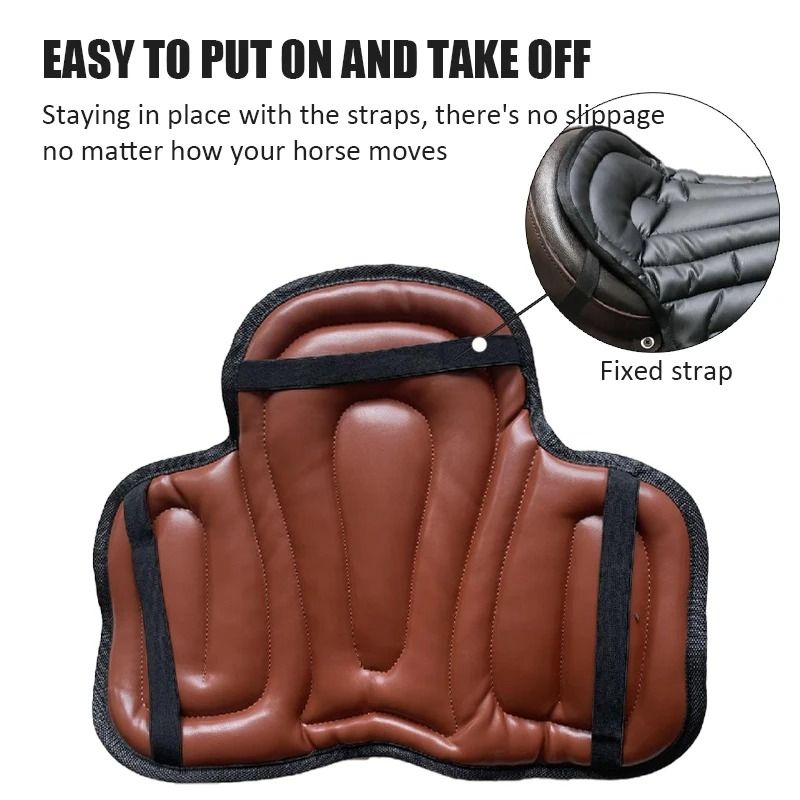 Horse Riding Saddle Pad Shock Absorbing Equestrian Seat Cushion 8
