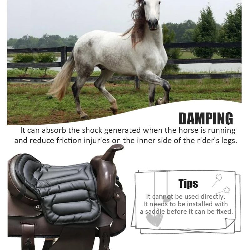 Horse Riding Saddle Pad Shock Absorbing Equestrian Seat Cushion 5