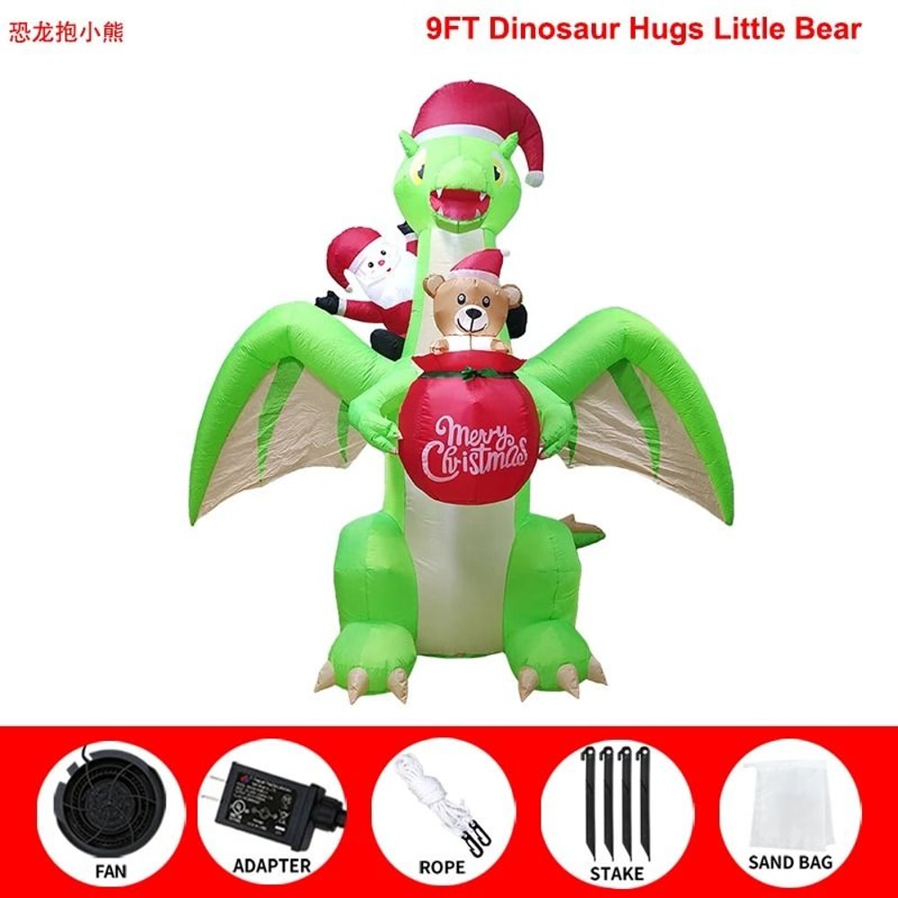 LED Christmas Inflatable Decoration Light Up Holiday Lawn Figure 4