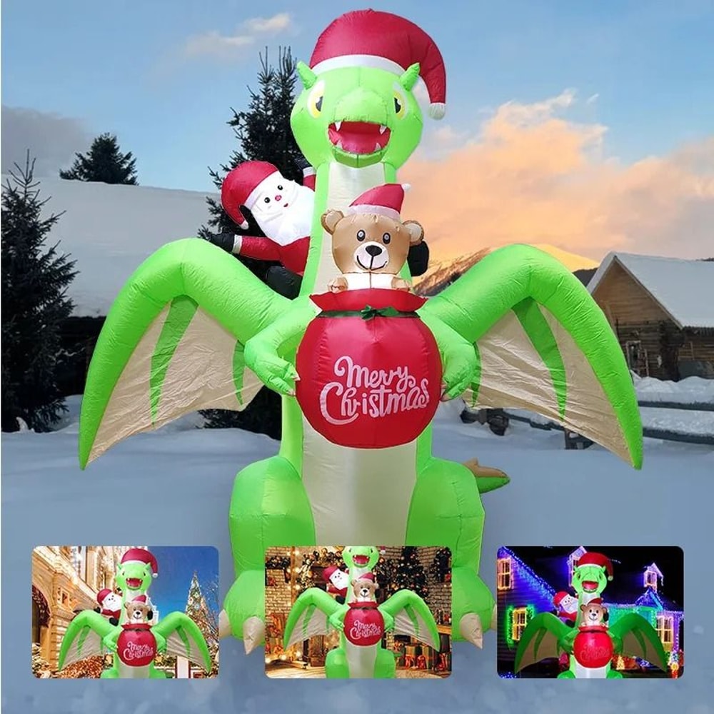 LED Christmas Inflatable Decoration Light Up Holiday Lawn Figure 5