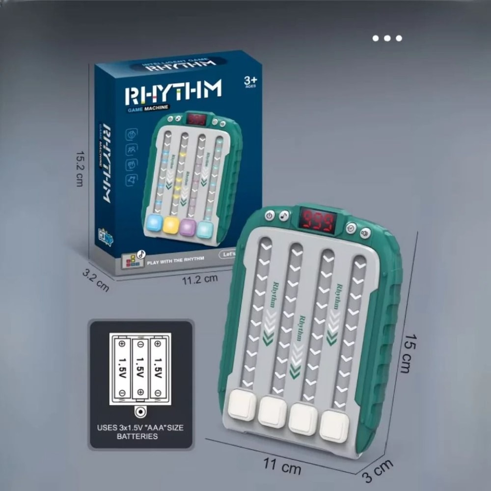 Music Rhythm Game Machine Light Up Brain Training Puzzle Toy For Kids 8