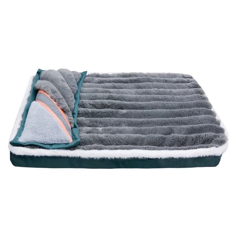 Winter Dog Bed Fleece Detachable Washable Pet Blanket Mat 3