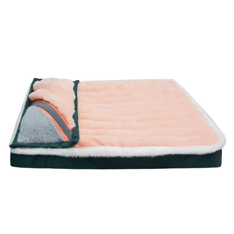 Winter Dog Bed Fleece Detachable Washable Pet Blanket Mat 1