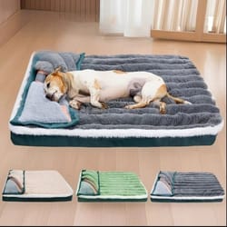 winter dog bed fleece detachable washable pet blanket mat