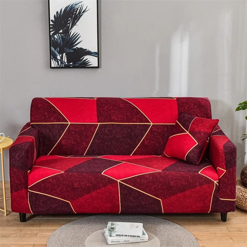 Floral Stretch Sofa Slipcover Elastic Spandex Couch Protector For Living Room Decor 15