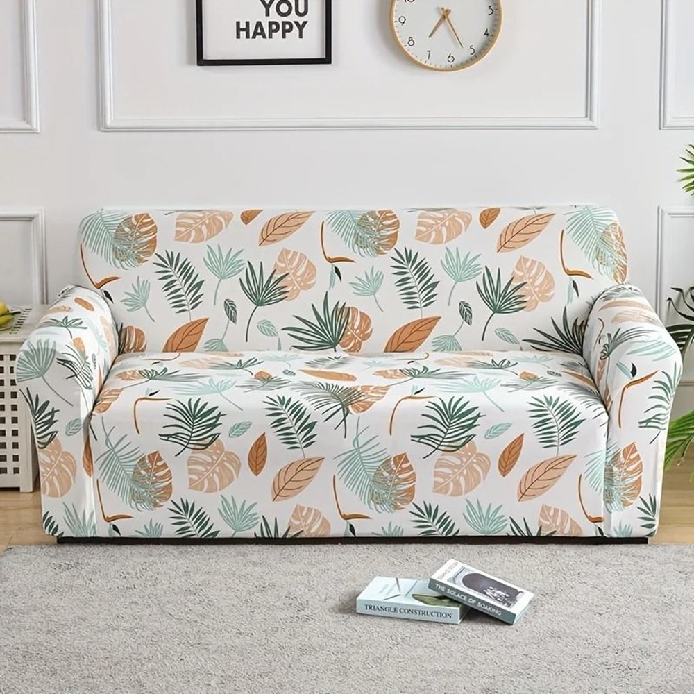 Floral Stretch Sofa Slipcover Elastic Spandex Couch Protector For Living Room Decor 21