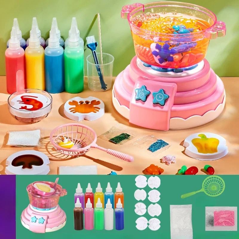 Kids Electric Hot Pot Kitchen Playset With Bubble Light And Sound 1