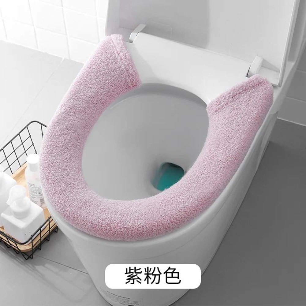 Extra Thick Universal Toilet Seat Cover Pad With Button Fastener 2
