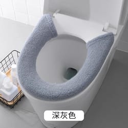 extra thick universal toilet seat cover pad with button fastener