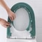 Extra Thick Universal Toilet Seat Cover Pad With Button Fastener 9