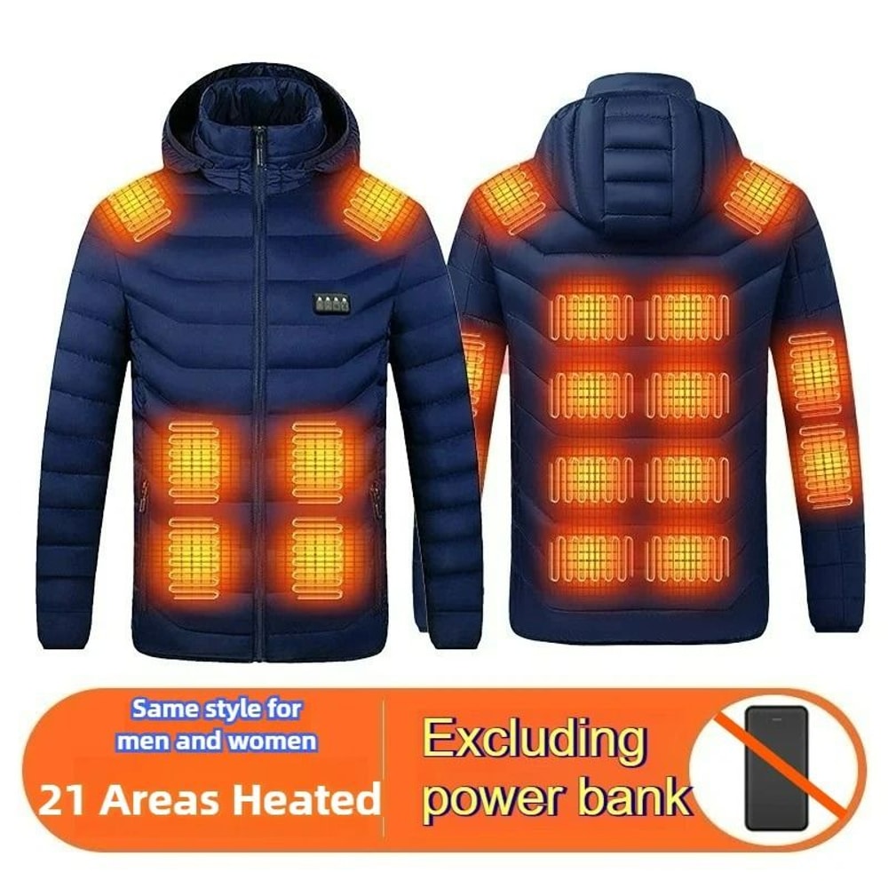 23 Zone USB Heated Jacket Winter Self Heating Coat For Men And Women 7