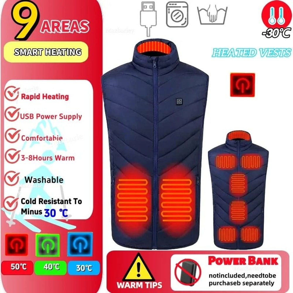 23 Zone USB Heated Jacket Winter Self Heating Coat For Men And Women 1