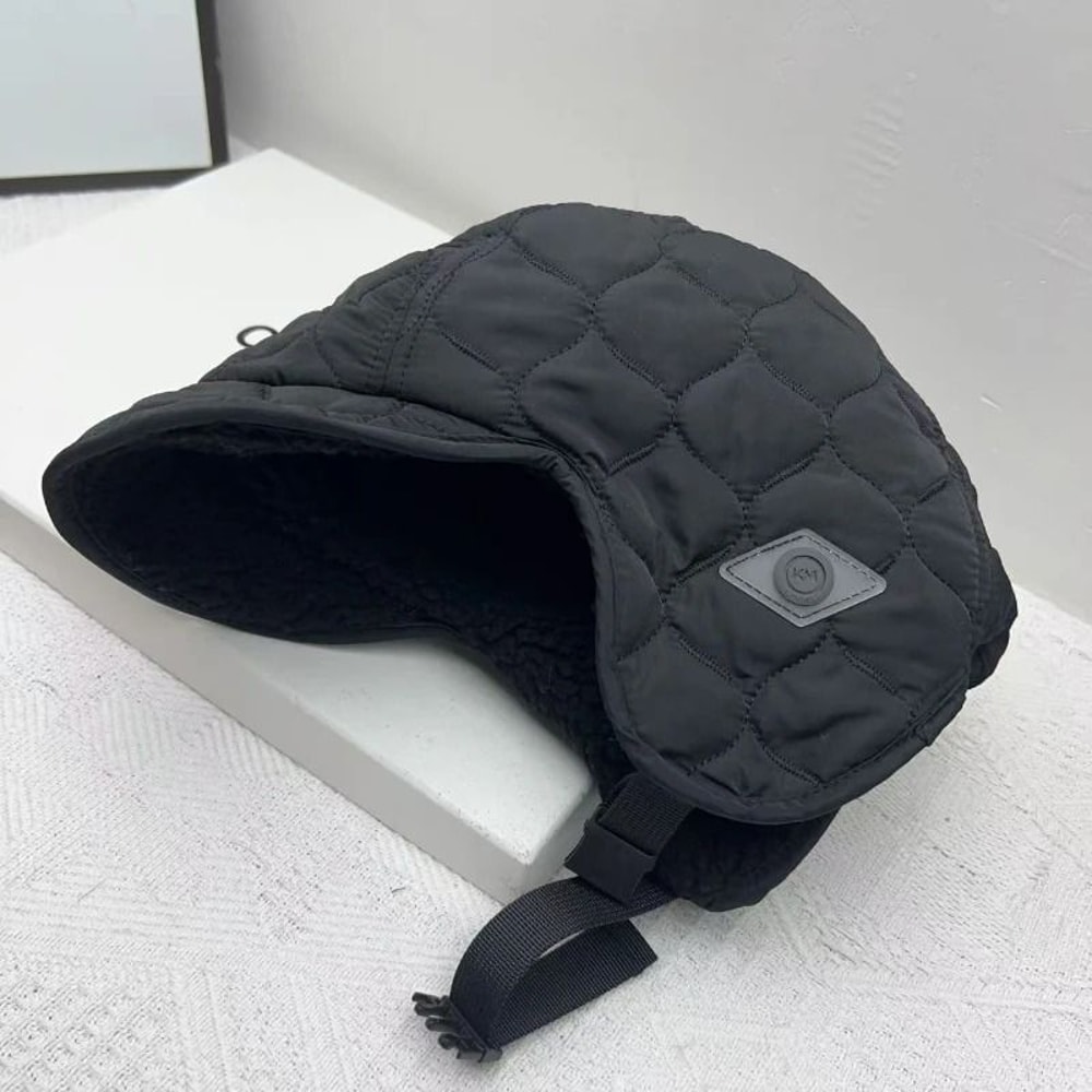 Unisex Velvet Winter Trapper Hat With Ear Flaps And Lamb Wool Lining 7