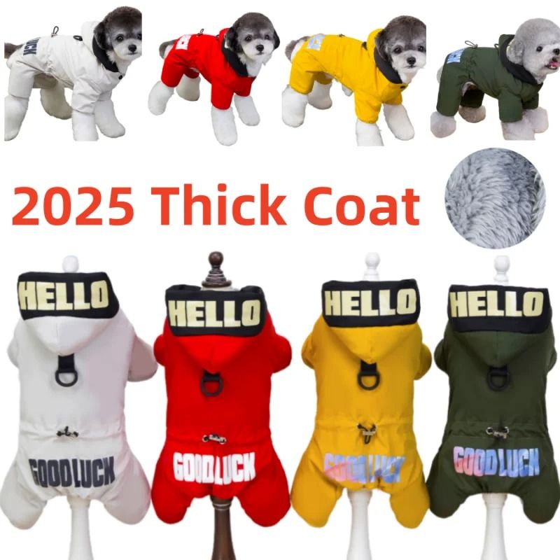 Waterproof Winter Dog Jumpsuit Warm Hooded Pet Coat S To 5XL 11
