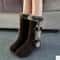 Womens Mid Calf Winter Snow Boots With Warm Fur Lining 1