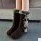 Womens Mid Calf Winter Snow Boots With Warm Fur Lining 1