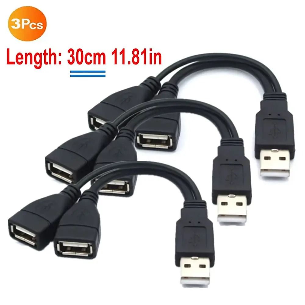 USB 20 Y Splitter Cable 1 Male To 2 Female Extension Adapter 4