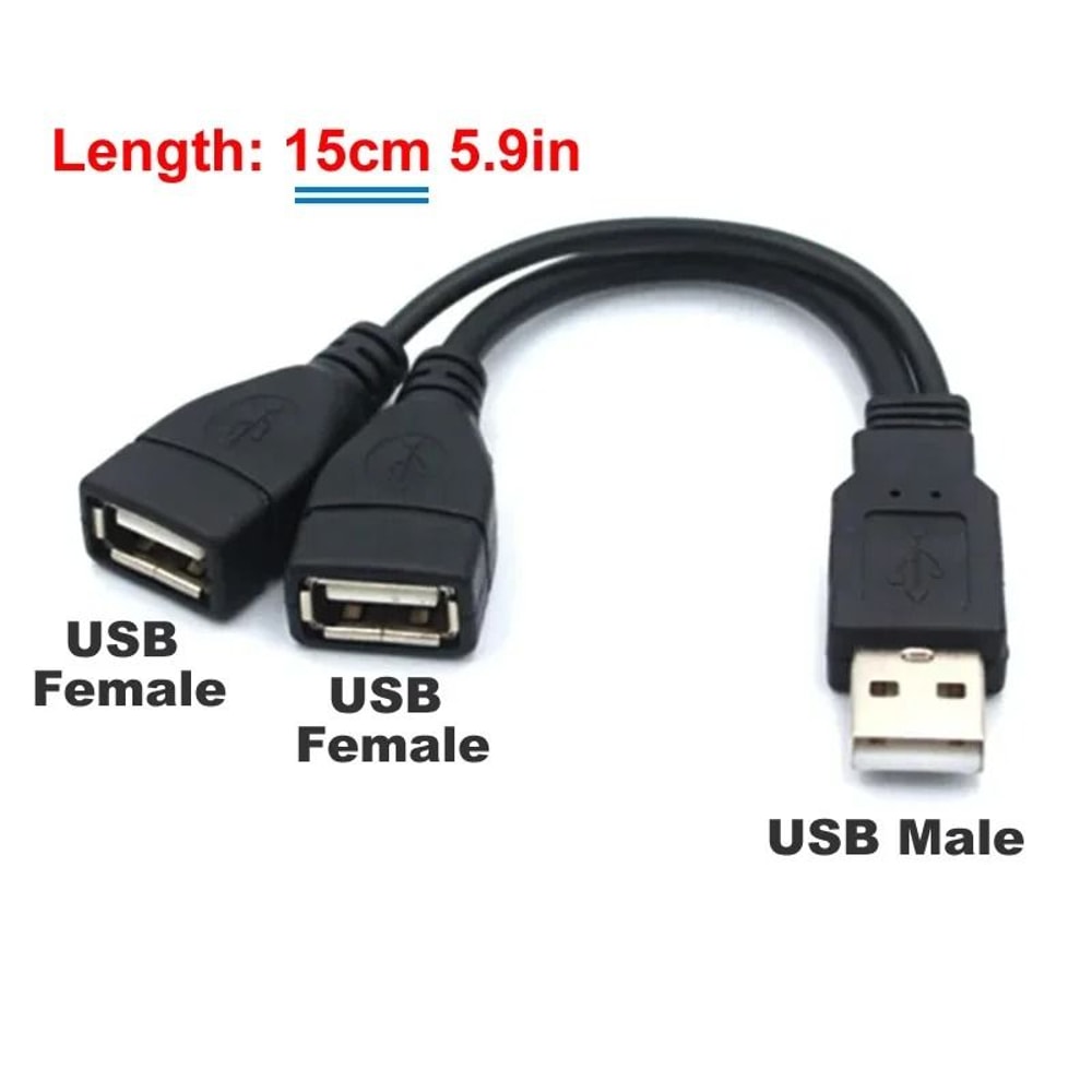 USB 20 Y Splitter Cable 1 Male To 2 Female Extension Adapter 1