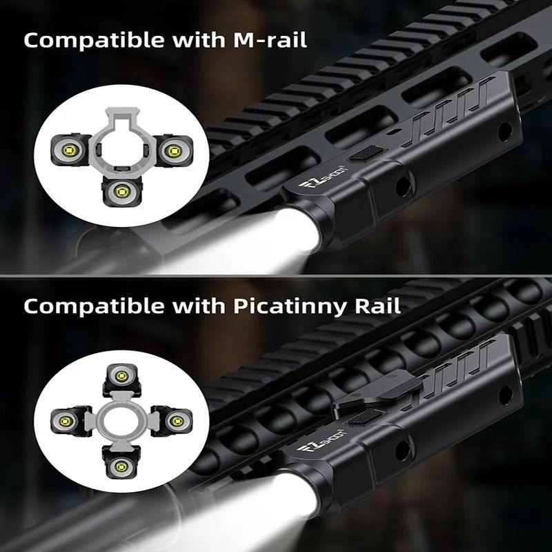 1700 Lumens Tactical LED Flashlight With Picatinny Rail Mount And Strobe Mode 5