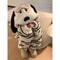 Womens Cartoon Puppy Hooded Coral Fleece Pajama Set Warm Winter Loungewear 3