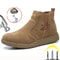 Mens Cowhide Welding Safety Boots Anti Scalding Puncture Proof Work Shoes 3