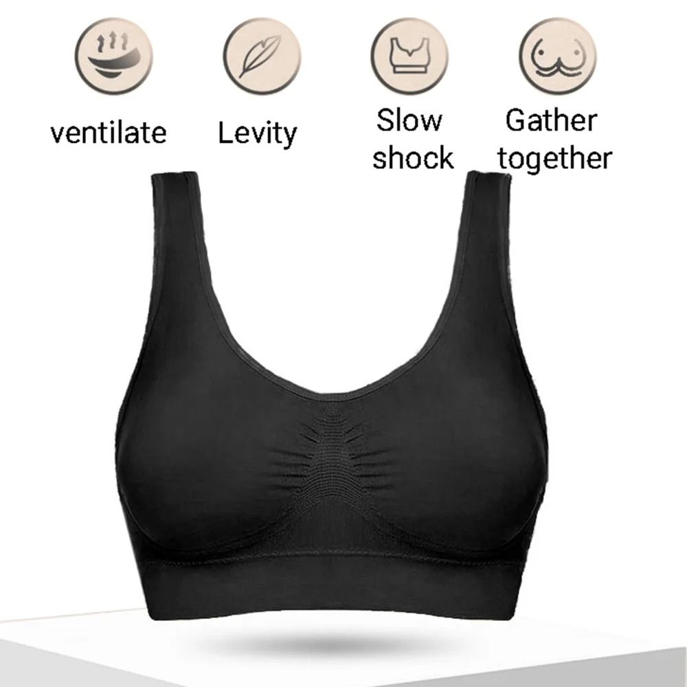 Womens Seamless Sports Bra Crop Top Breathable Fitness Tube 7