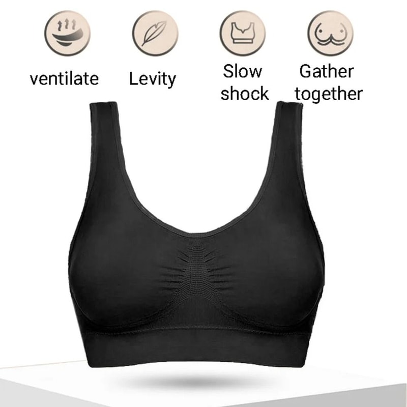 Womens Seamless Sports Bra Crop Top Breathable Fitness Tube 7