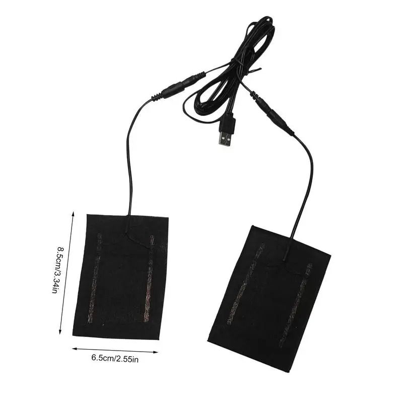 Portable USB Heated Gloves Pad 5V Electric Carbon Fiber Hand Warmer Insert 1